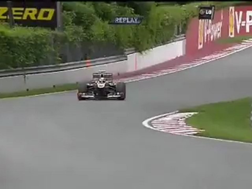 Canada 2012 Kimi Räikkönen FP1 nearly hitting a fox and squirrel