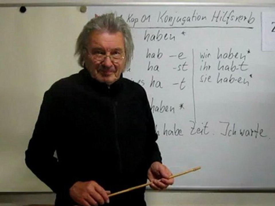 A1 Kap 01 Konjugation Hilfsverb haben Indikativ Präsens