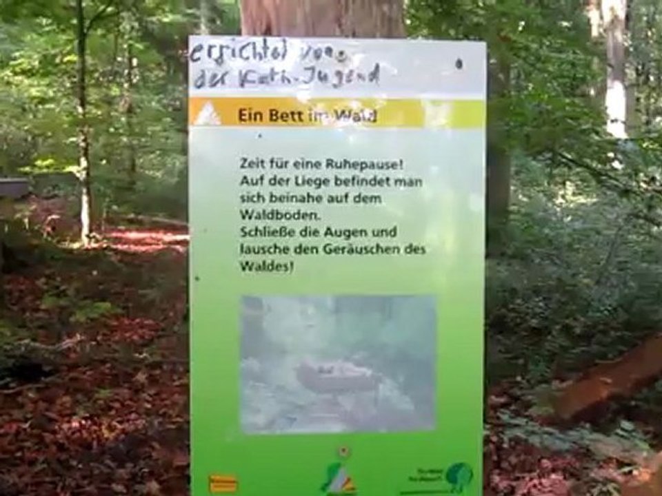 A1 Waldbetthinweisschild Hör- und Lesetext