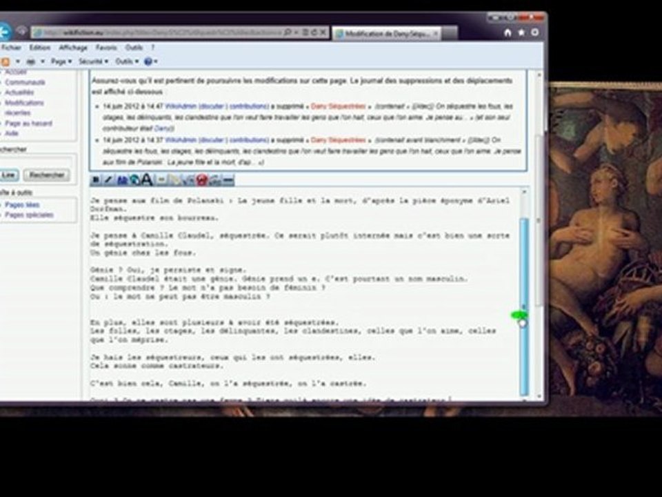 Tuto WikiFiction : 1.Jeu d'ecriture