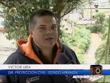 60 viviendas afectadas por las lluvias en el estado Miranda