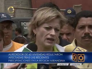 Lluvias dejan 6 viviendas con daños estructurales en Miranda
