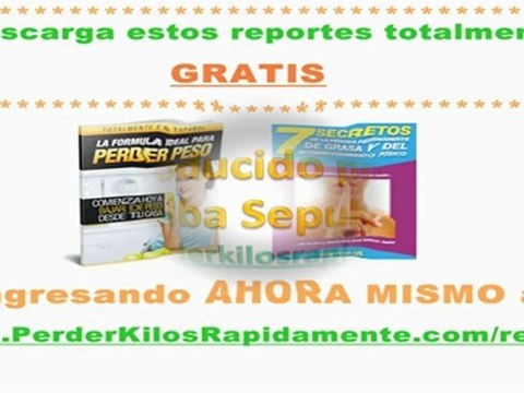 Bajar de Peso Rápidamente. Cómo Deshacerte de tus Kilos de Más