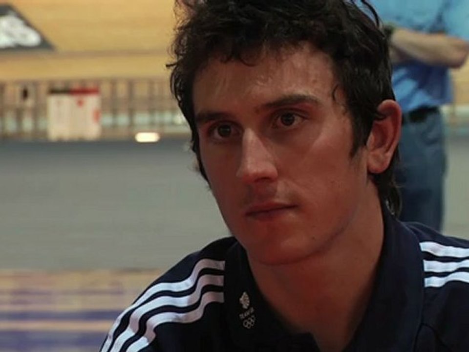 Geriant Thomas at the unveiling of the Team GB cycling squad