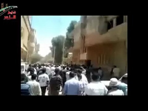 Syria فري برس دير الزور تشييع الشهيد صالح الشوحان قائد كتيبة شهداء الفرات بدير الزور 14 6 2012 ج2 Deirezzor
