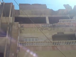 Syria فري برس ديرالزور أثار القصف على بيوت المدنيين في شارع بوسعيد 14 6 2012 Deirezzor