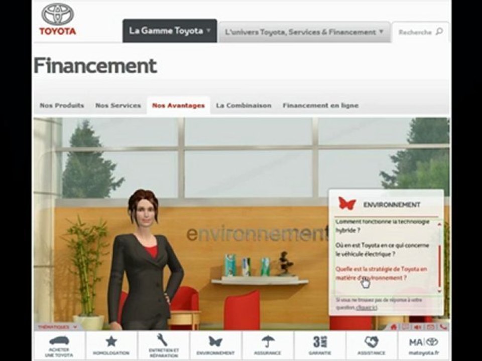 Emma collaboratrice virtuel chez TOYOTA