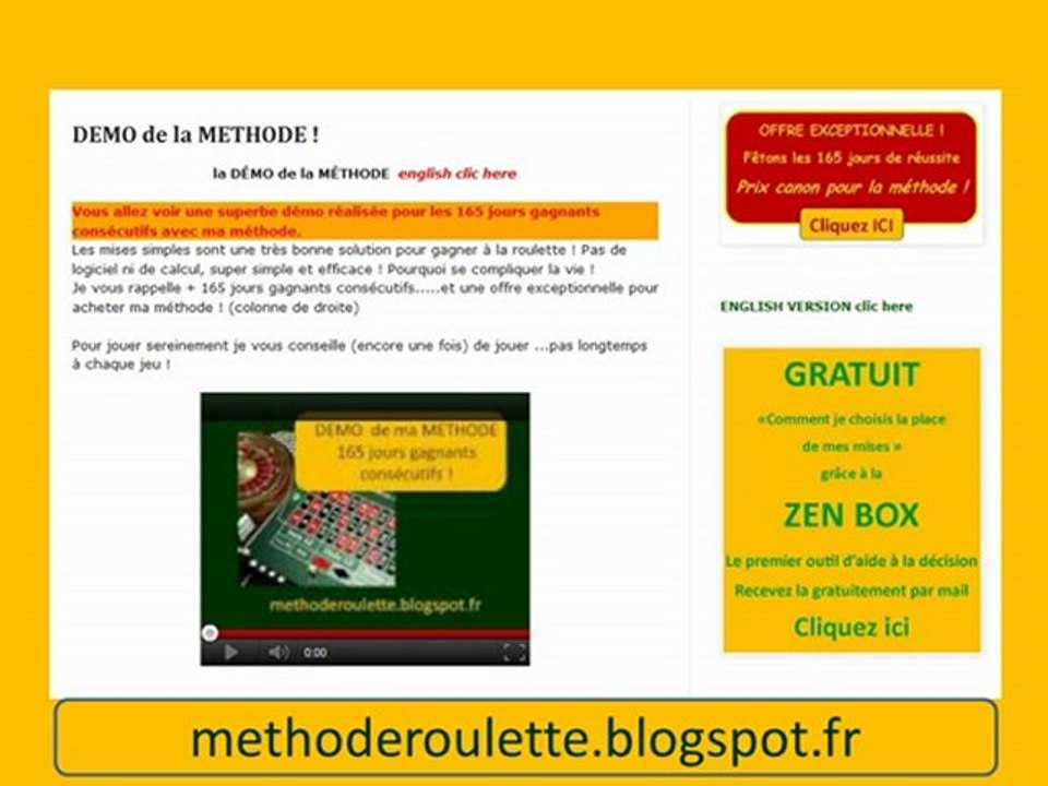 MÉTHODE POUR ROULETTE....LA MEILLEURE ?