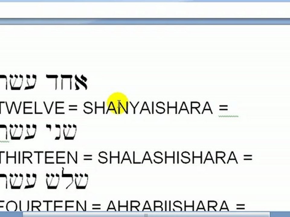 12 Tribes Hebrew And Hebrew Numbers!