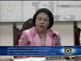 Presidenta del TSJ: Con la reforma al COPP se evita la impunidad