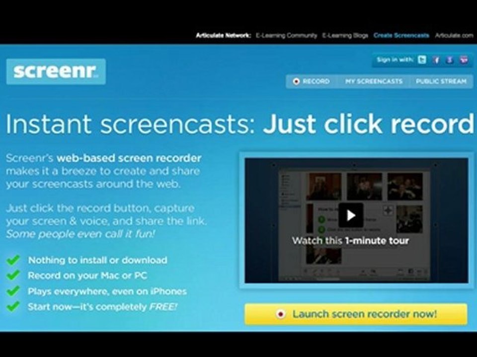 Tutorial Screenr