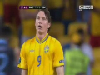الهدف الاول لانجلترا أمام السويد