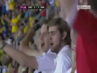 الهدف الثالث لانجلترا أمام السويد