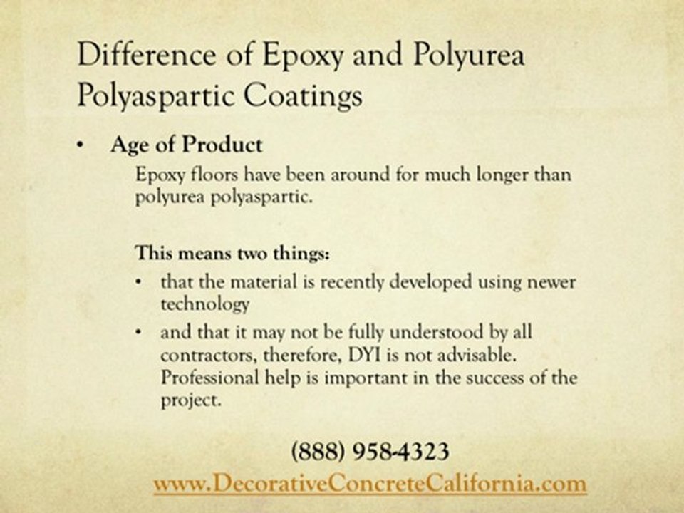 Difference of Epoxy Coatings & Polyurea Polyaspartic Coatings