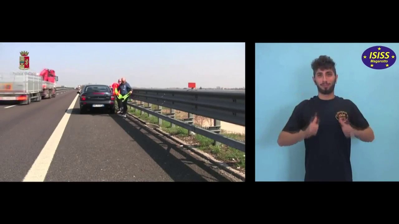 Polizia di Stato - Corretto utilizzo della corsia di emergenza (versione per sordi)