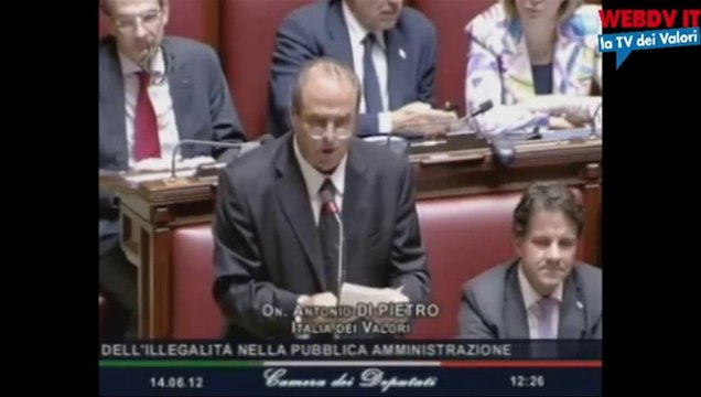 Di Pietro - La scandalosa legge pro-corruzione del governo Monti (14.06.12)