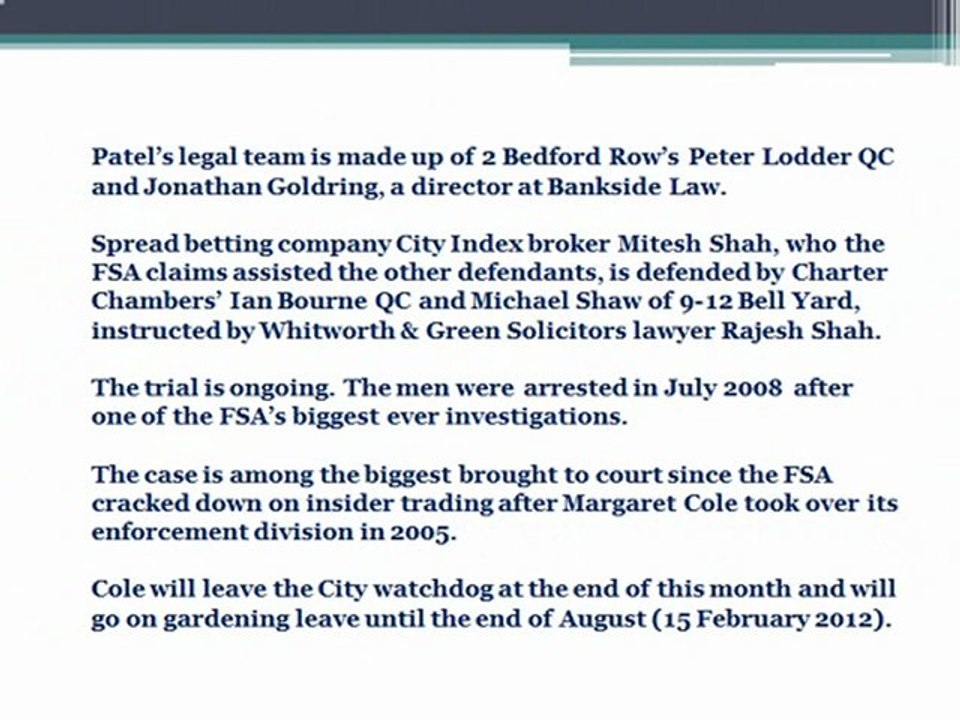 Outer Temple silk leads on £1m insider
