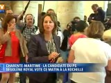 La candidate du PS Ségolène Royal a voté à La Rochelle