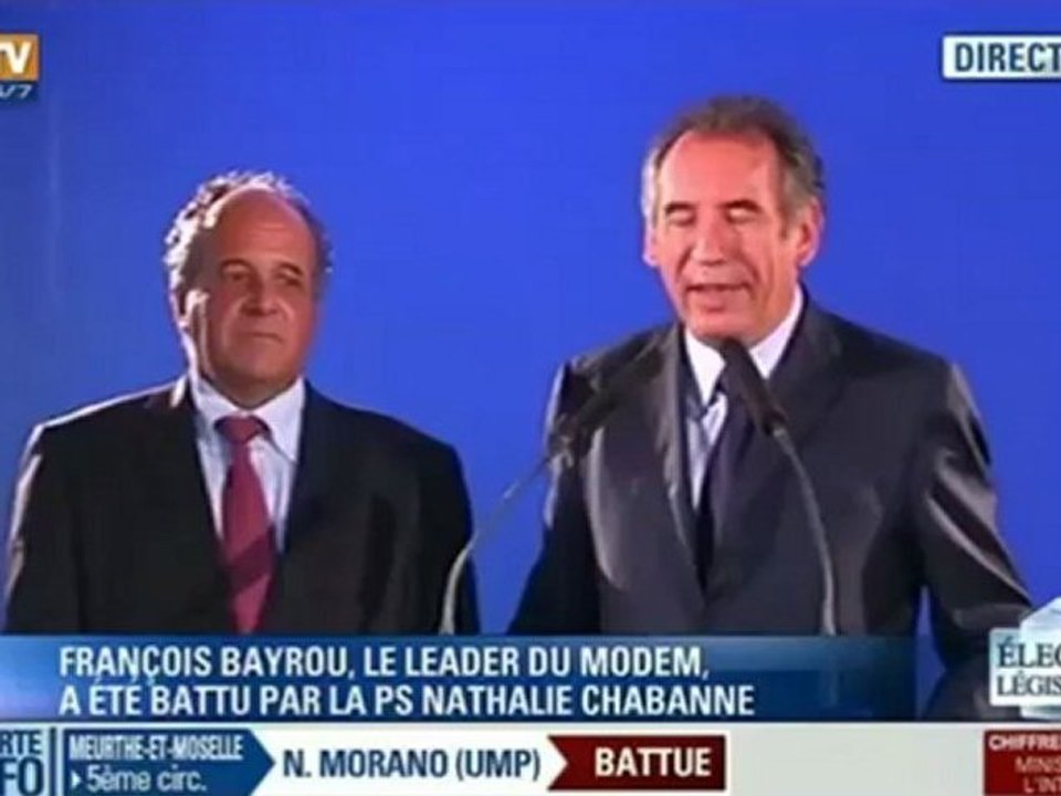 Déclaration de François Bayrou - Législatives 2012