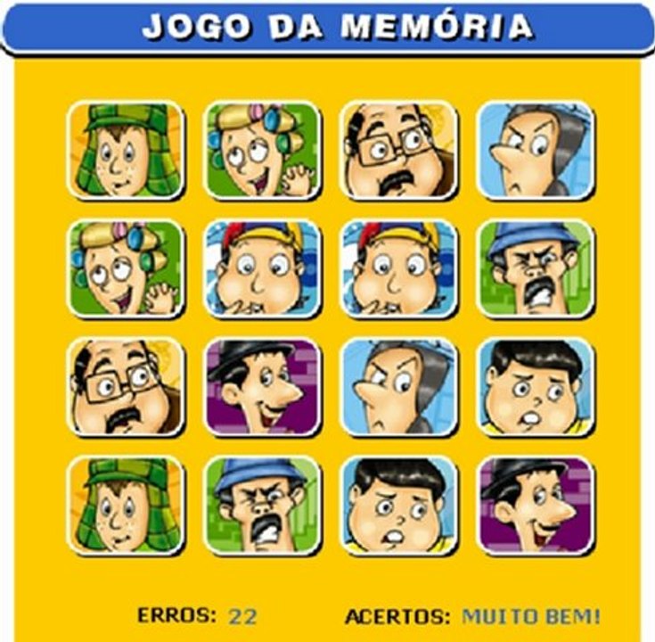 Jogo de memória do Chaves