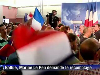 Marine Le Pen salue "un énorme succès" pour le FN