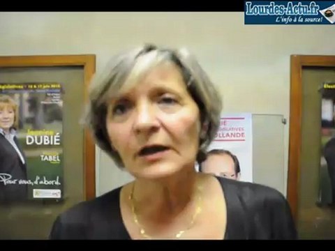 Réaction de Josette Bourdeu au soir du 2ème tour des Législatives 2012