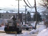 Police & NB Power have Dominion blocked- Power Pole Broke