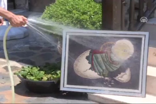 Çakıl taşları resme dönüştü