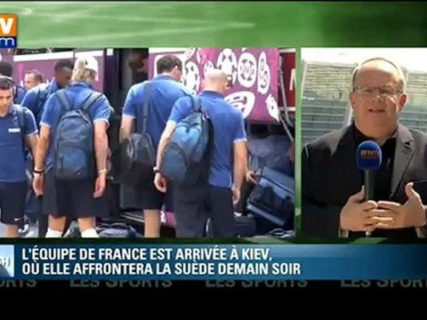 Les Bleus accueillis chaleureusement à Kiev