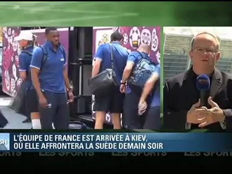 L'équipe de France est arrivée à Kiev pour son dernier match de poule