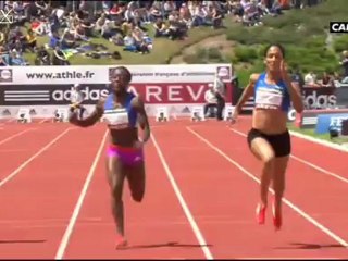 France Elite 2012, 100m femmes 2eme série (Arron 11.27)