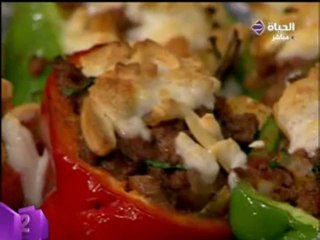 الشيف الشربيني فلفل محشي باللحم المفروم