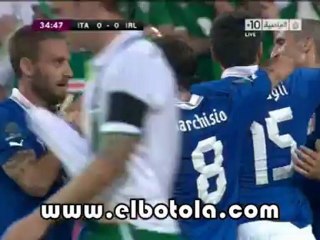 هدف إيطاليا الأول ضد إيرلندا