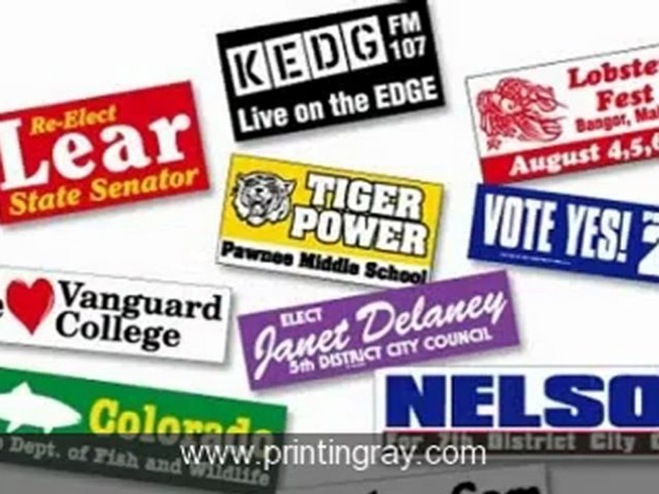 Custom Bumper Stickers - Bumper Stickers - Custom Banners | PrintingRay.com