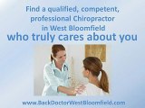 Back Doctor West Bloomfield and Chiropractor West Bloomfield