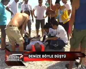 PARAŞÜTÇÜ BÖYLE DENİZE DÜŞTÜ_KANALF