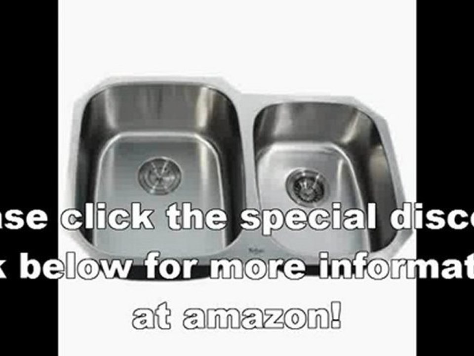 Best Buy Kraus KBU24 32-Inch Undermount 60-40 Double Bowl 16 gauge Kitchen Sink, Stainless Steel
