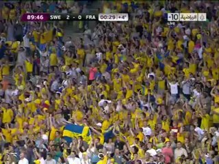 السويد 2 - 0 فرنسا هنريك لارسن  '90