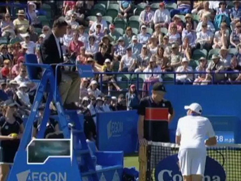 Eastbourne: querrey muss aufgeben, roddick siegt