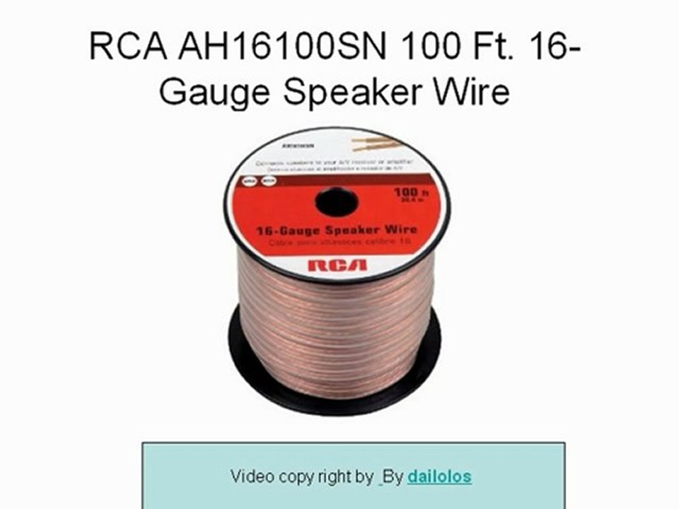 Buy Best Cheap RCA AH16100SN 100 Ft. 16-Gauge Speaker Wire