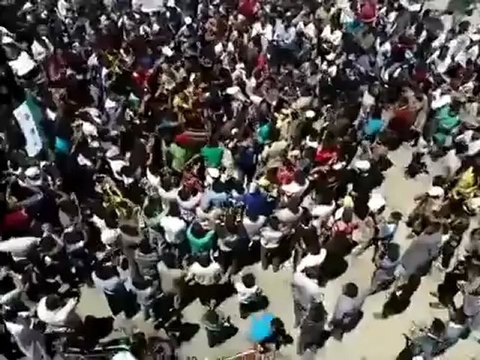 Syria فري برس منبج حلب مظاهرة الجامع الكبير 19 6 2012 Aleppo