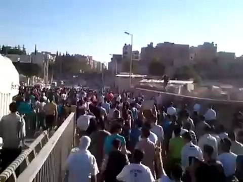 Syria فري برس حلب تشييع الشهيد أحمد ستر،عودة المشيعين إلى السكري 19 6 2012 Aleppo