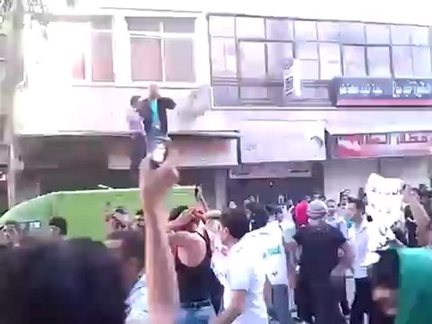 Syria فري برس حلب السكري موكب تشييع الشهيد أحمد ستر 19 6 2012 Aleppo