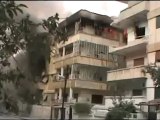 Syria فري برس حمص القصور اشتعال كبير للمنازل  جراء القصف بالصواريخ   انظرو ياعرب ماذا حل بحمص  لصموت يا عرب 19 6 2012 Homs