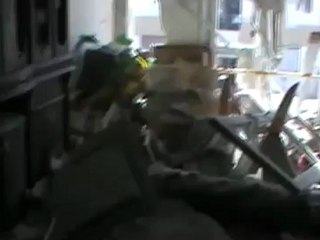 Syria فري برس حمص القصور  ياعرب هكذا اصبحت المنازل جراء الصقف بالصواريخ 19 6 2012 Homs