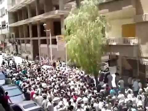 Syria فري برس ريف دمشق جديدة عرطوز البلد المظاهرة بعد تشييع الشهيد 18 6 2012 ج2 Damascus