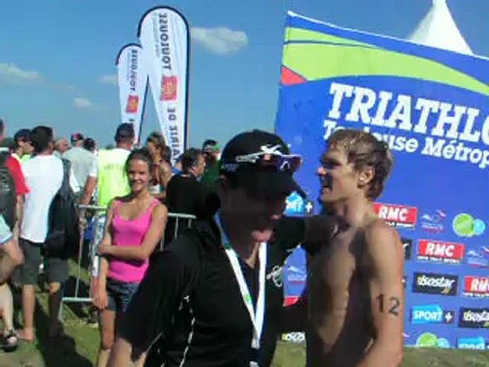 Triathlon Toulouse 2012 Hervé Delaunay après l'arrivée