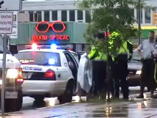 Woman stripped off her clothes downtown in Rain