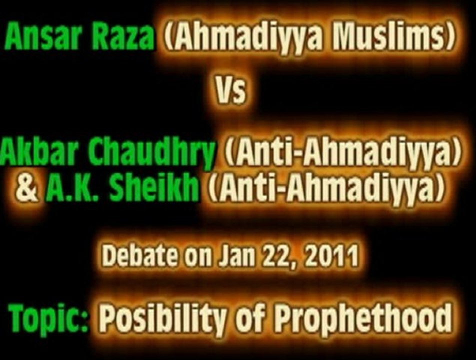 Ansar Raza Debated with Akbar Chaudhry - Un-sensored Un-edited
