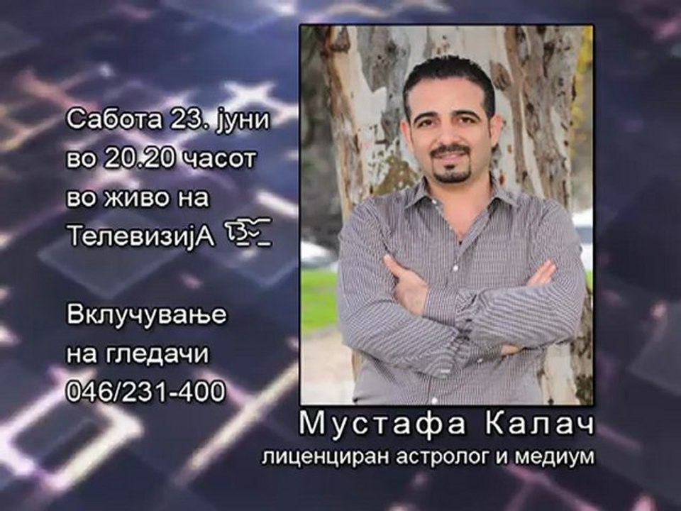 DÜNYACA ÜNLÜ MEDYUM MUSTAFA  MAKEDONYA TELEVİZYONLARINDAN OLAN (M-TV) DE TÜRKİYE'Yİ TEMSİL EDECEKTİR